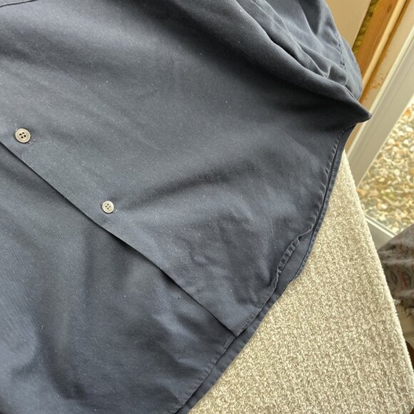 Vintage Air Transat Canada Employee Button Up Shirt Uniform Men Sz L Navy Blue * - Picture 14 of 16